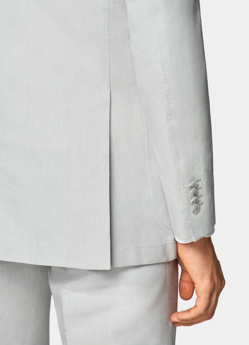 Light Grey Three-Piece Tailored Fit Havana Suit