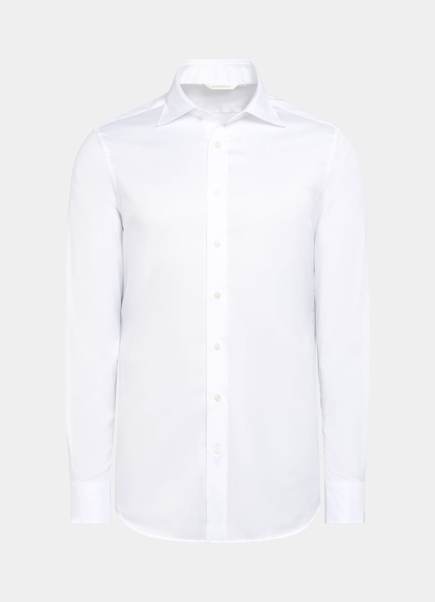 White Twill Tailored Fit Shirt