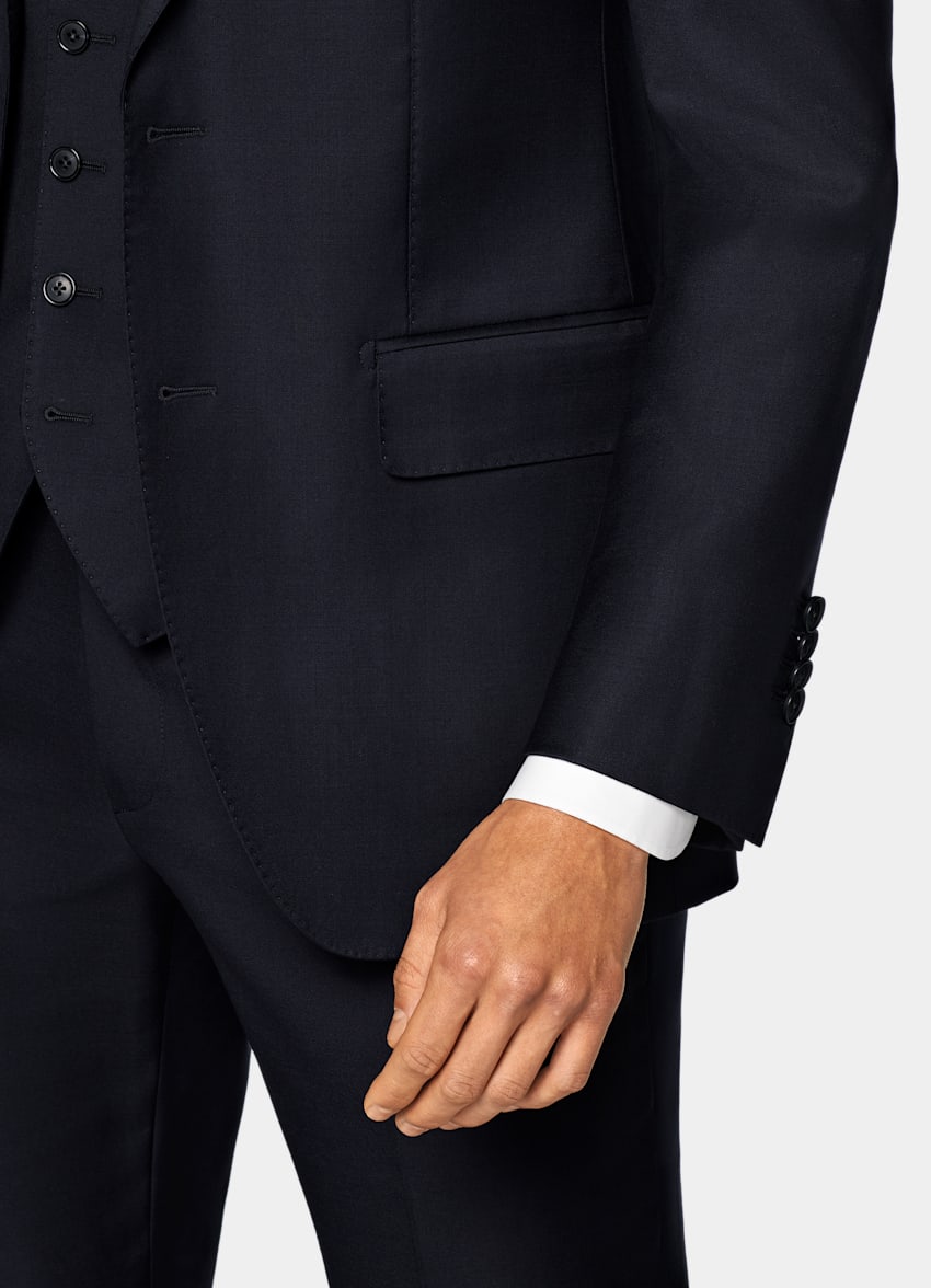 Navy Three-Piece Tailored Fit Havana Suit