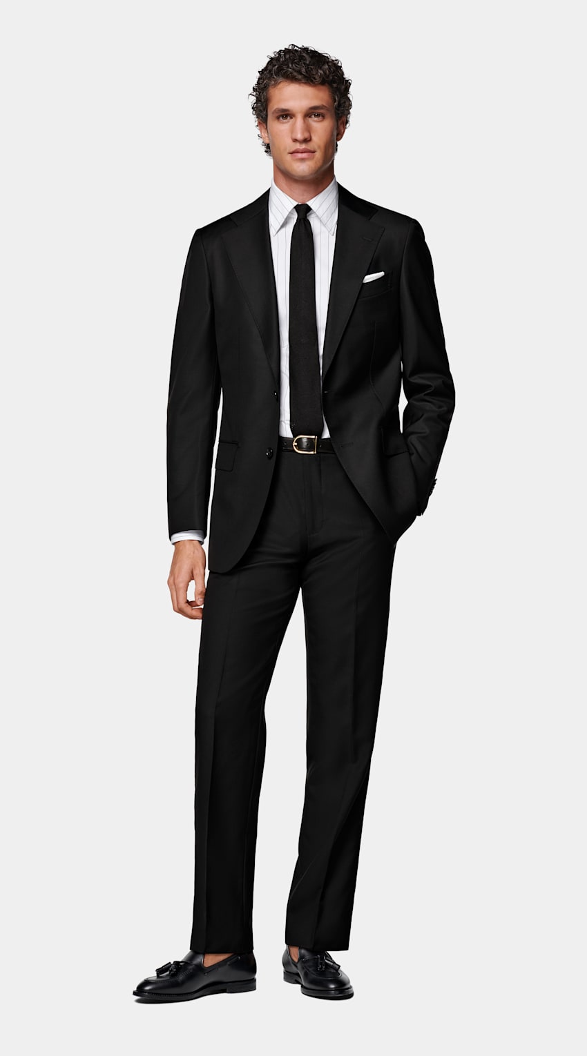Black Tailored Fit Havana Suit