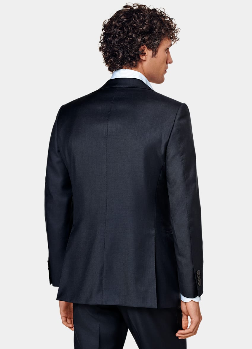 Navy Tailored Fit Lazio Suit Jacket
