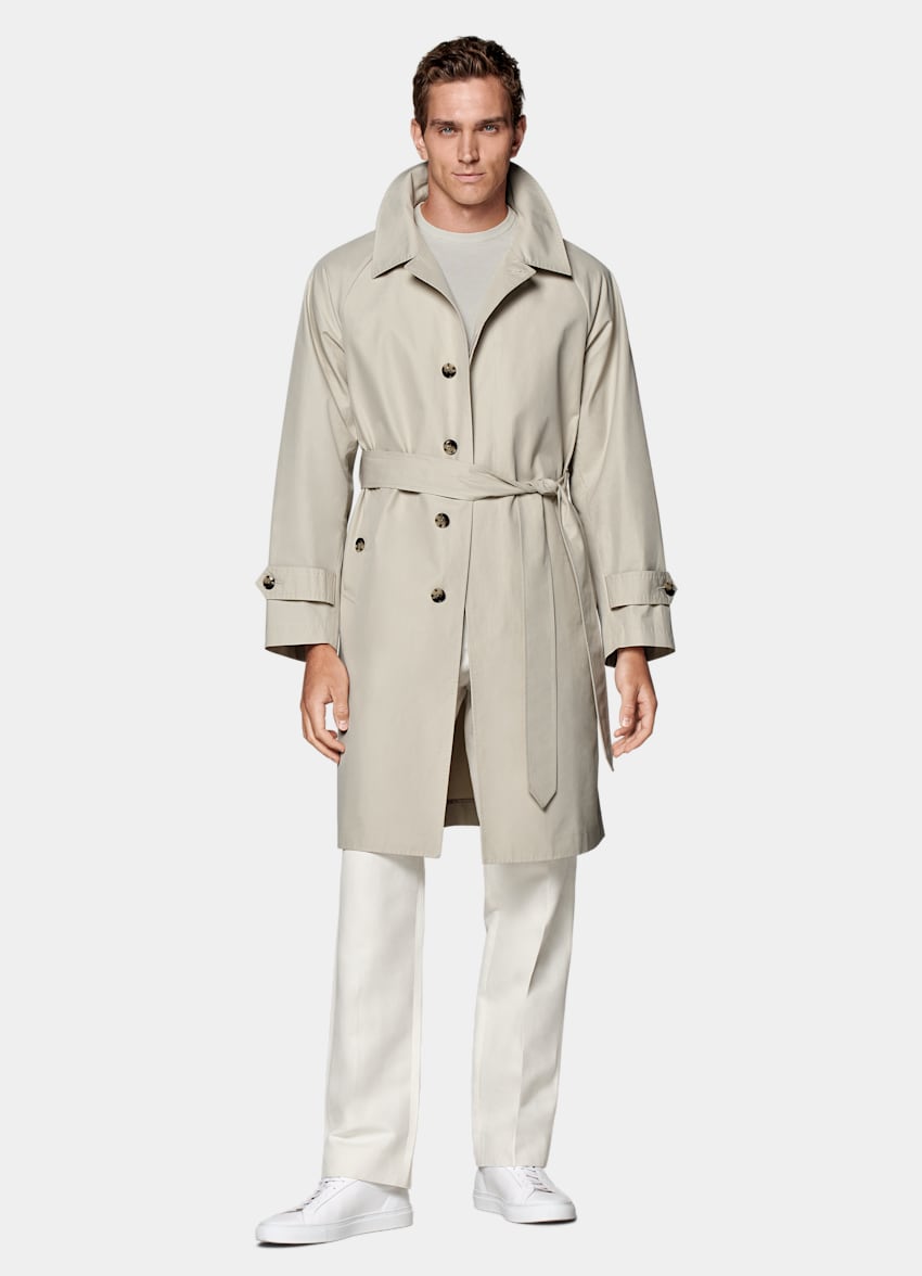 Sand Belted Trench Coat