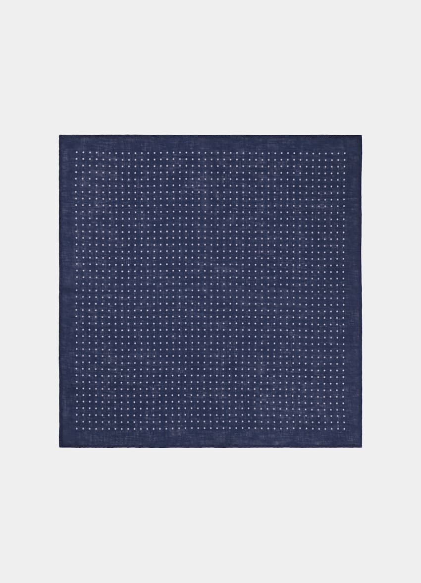 Navy Dots Pocket Square