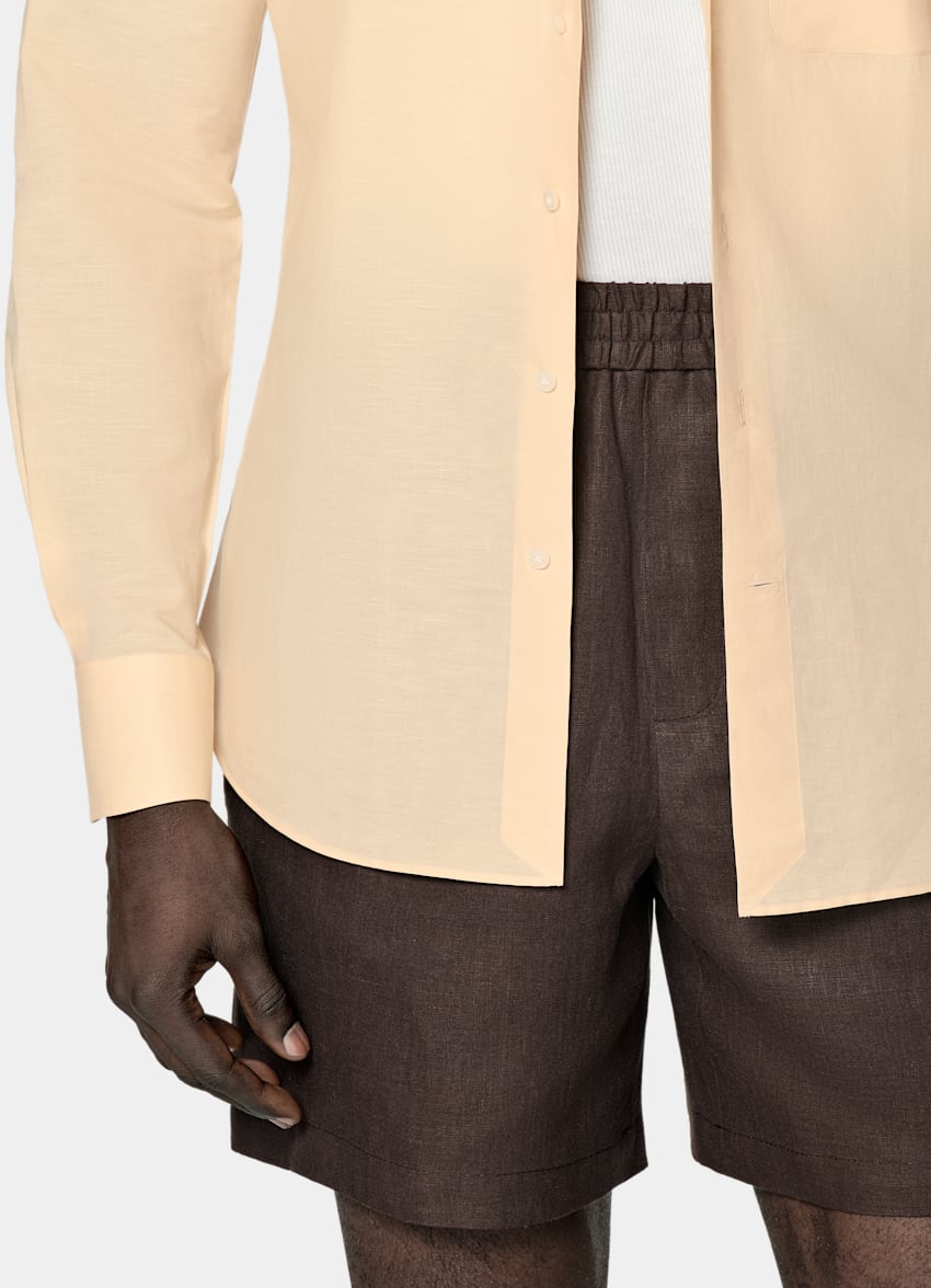 Light Yellow Tailored Fit Shirt