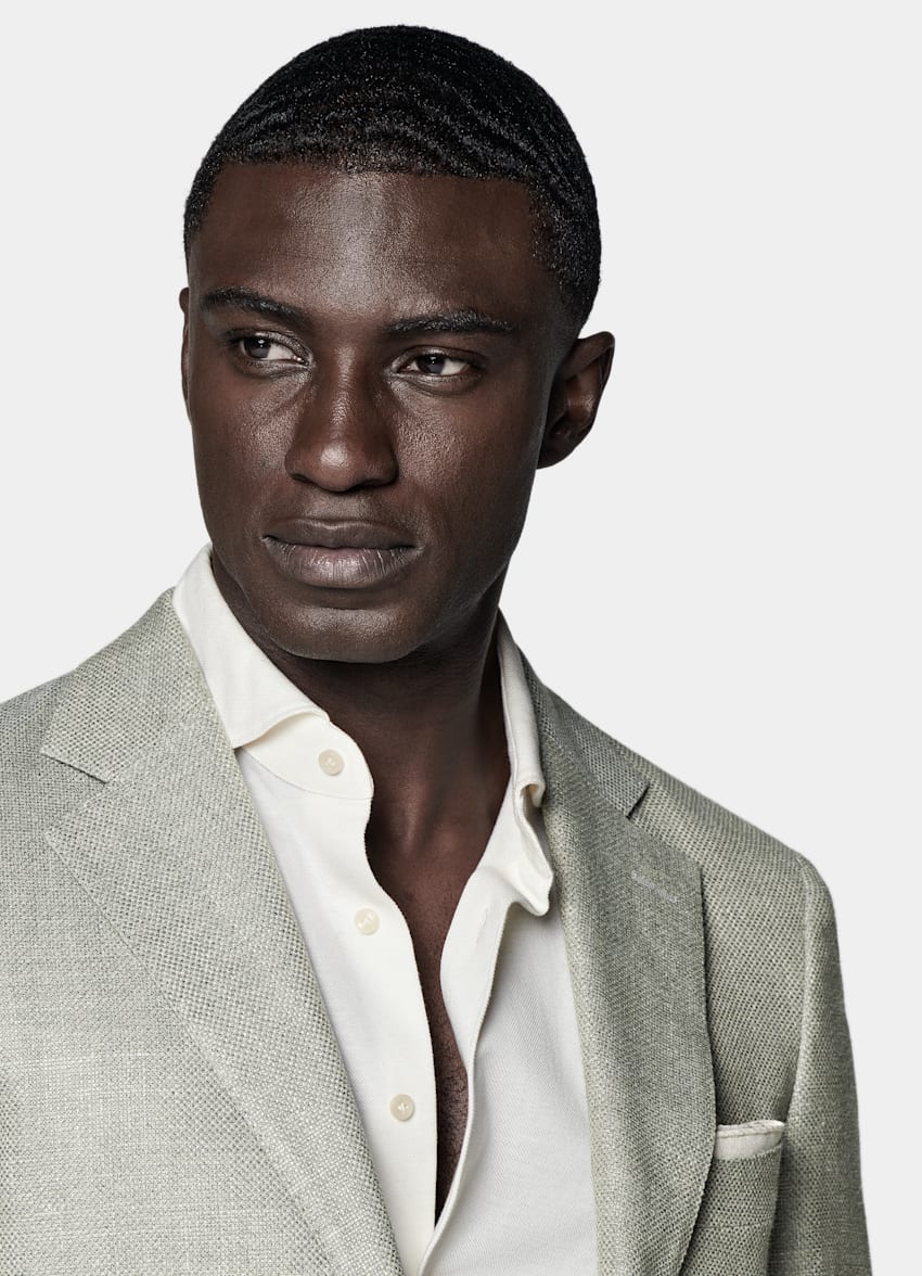 Light Green Tailored Fit Havana Blazer