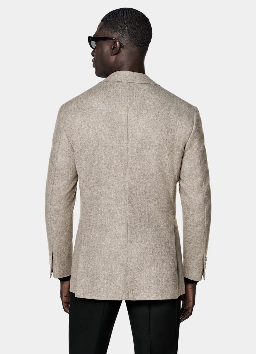 Taupe Relaxed Fit Roma Suit Jacket