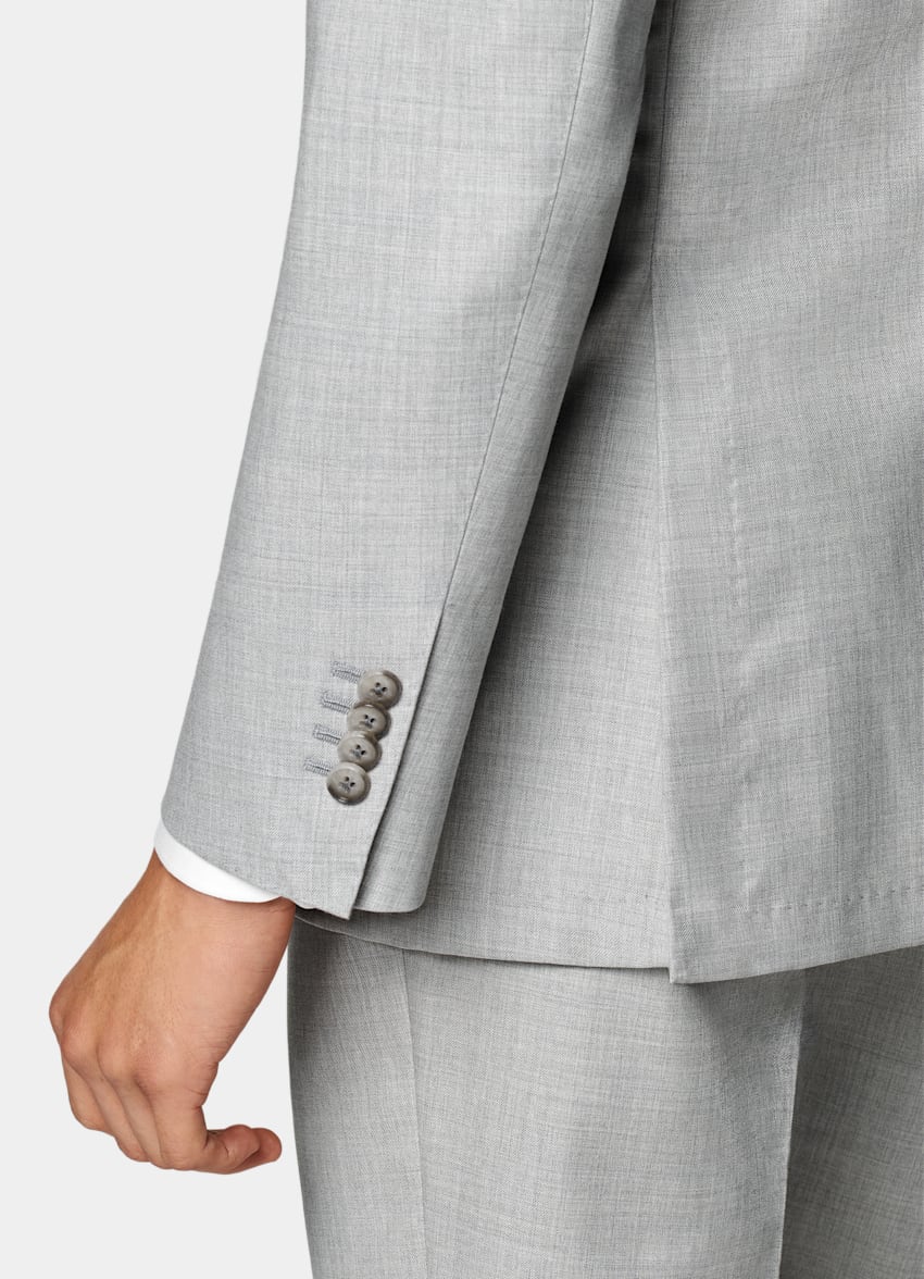 Light Grey Tailored Fit Havana Suit