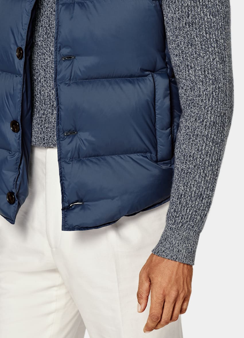 Mid Blue Down Vest