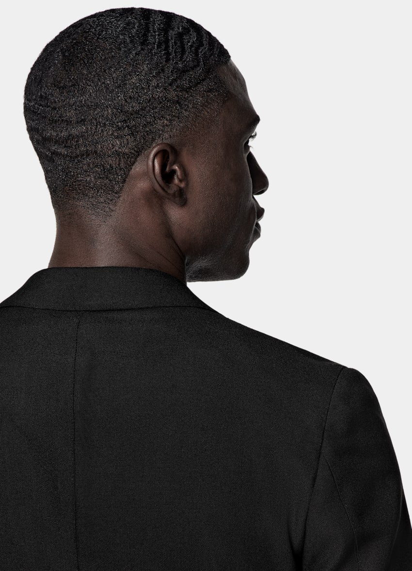 Black Tailored Fit Havana Suit Jacket