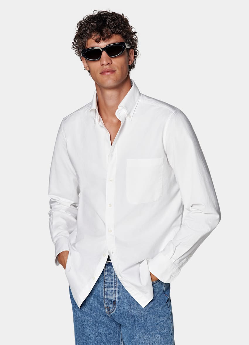 White Oxford Slim Fit Shirt