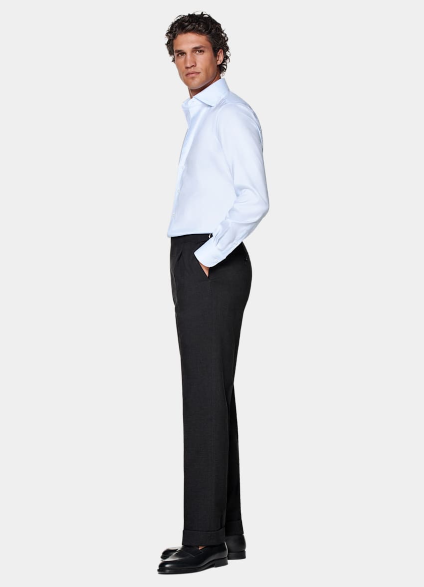 Light Blue Royal Oxford Slim Fit Shirt