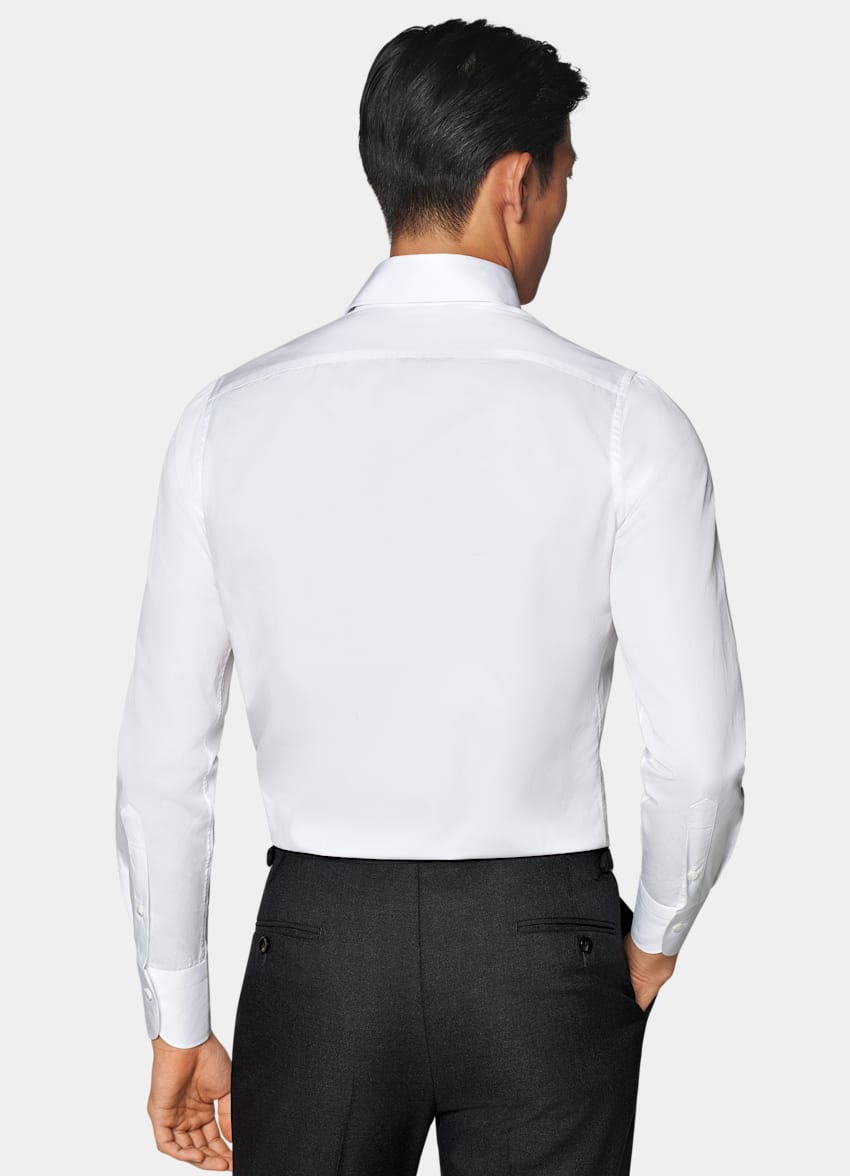White Twill Slim Fit Shirt