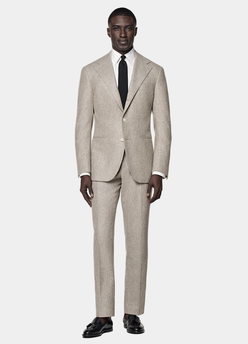 Taupe Relaxed Fit Roma Suit