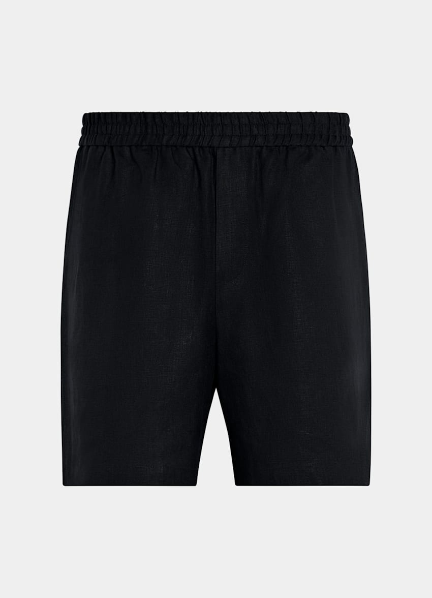 Navy Straight Leg Shorts