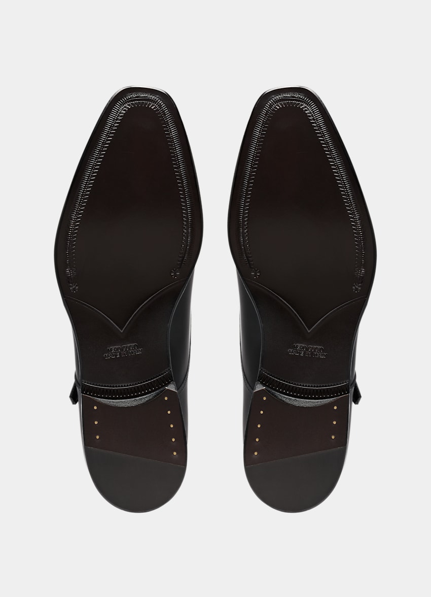Black Double Monk Strap