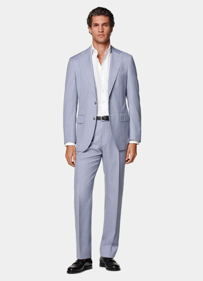 Light Blue Perennial Tailored Fit Havana Suit