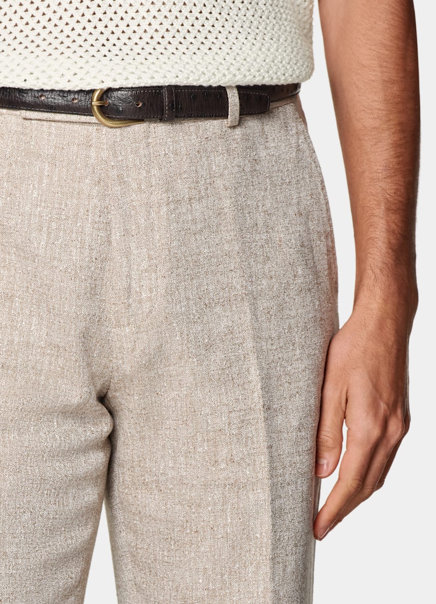 Sand Tailored Fit Milano Suit