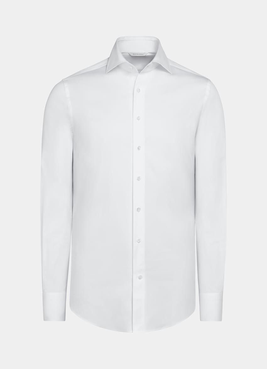 White Poplin Extra Slim Fit Shirt
