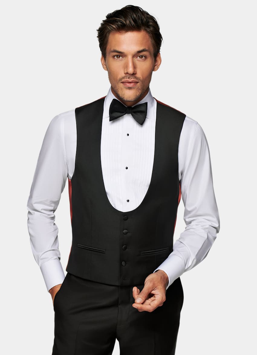 Black Tuxedo Waistcoat