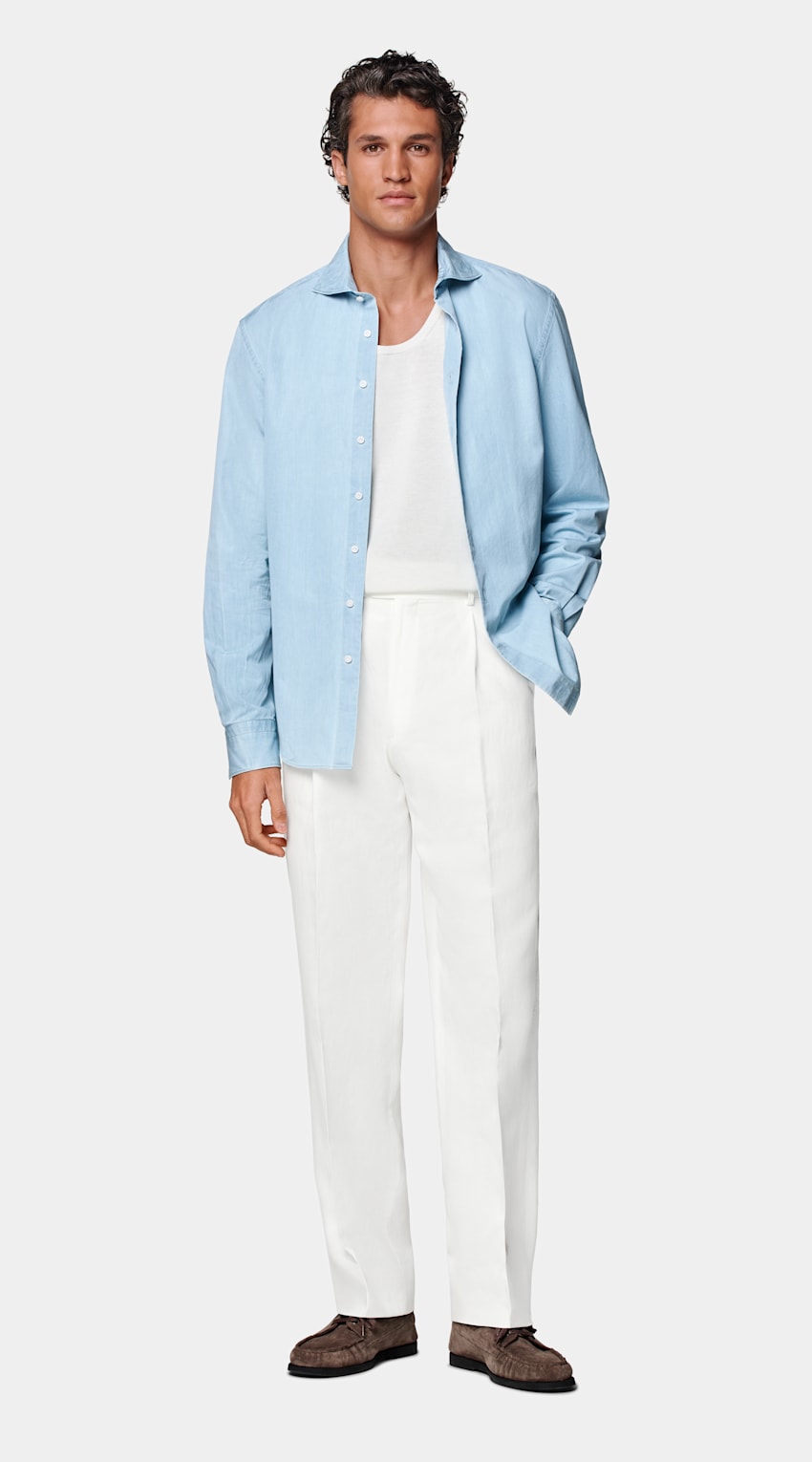Light Blue Tailored Fit Shirt