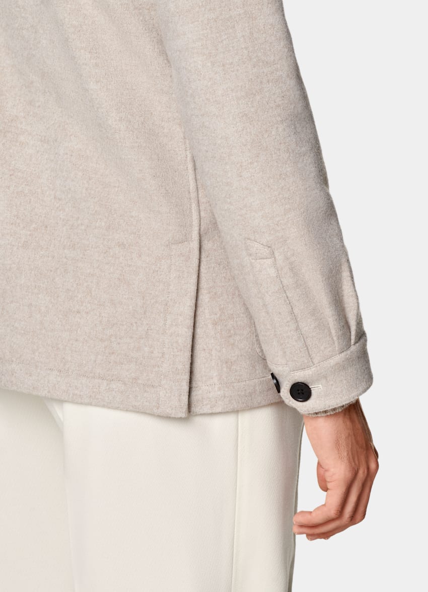 Sand Relaxed Fit Shirt-Jacket