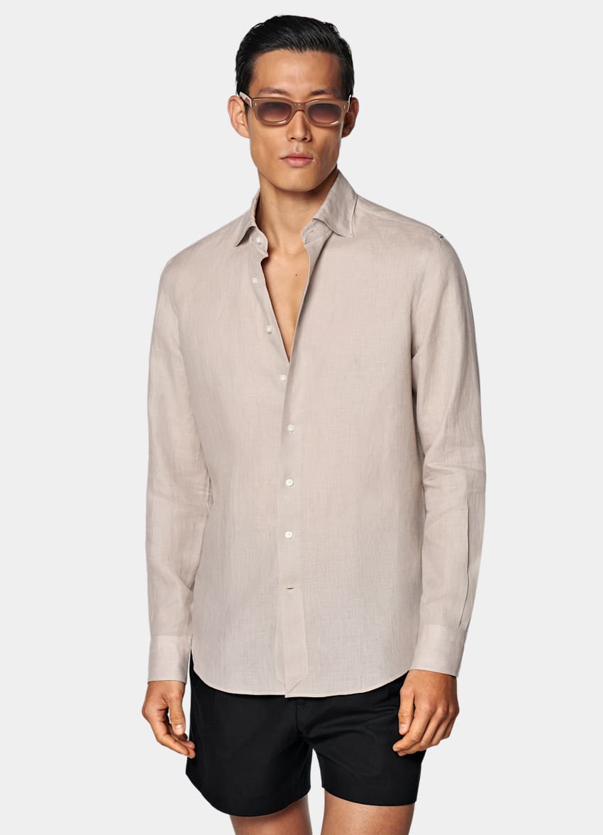 Light Brown Tailored Fit Shirt