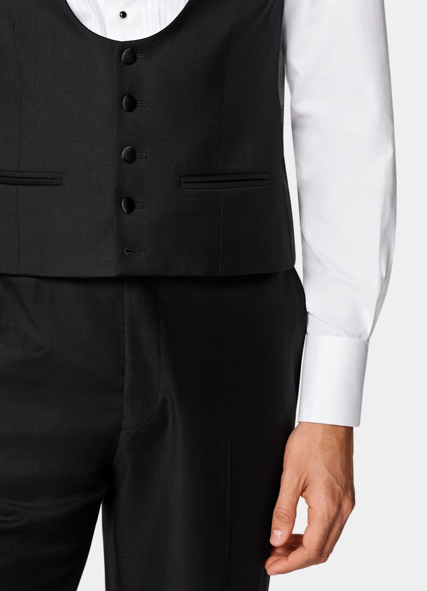 Black Tuxedo Waistcoat