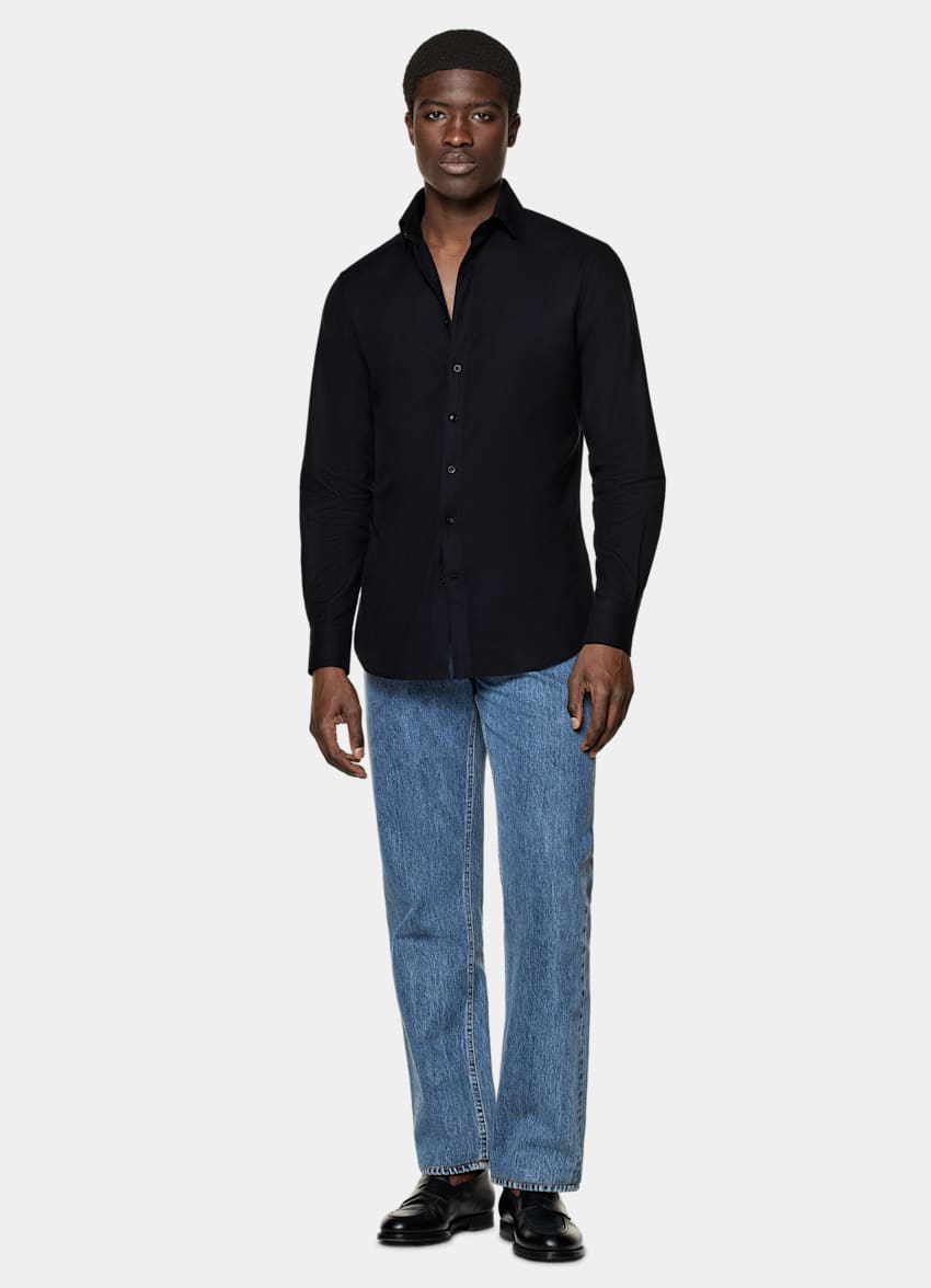 Navy Tailored Fit Shirt