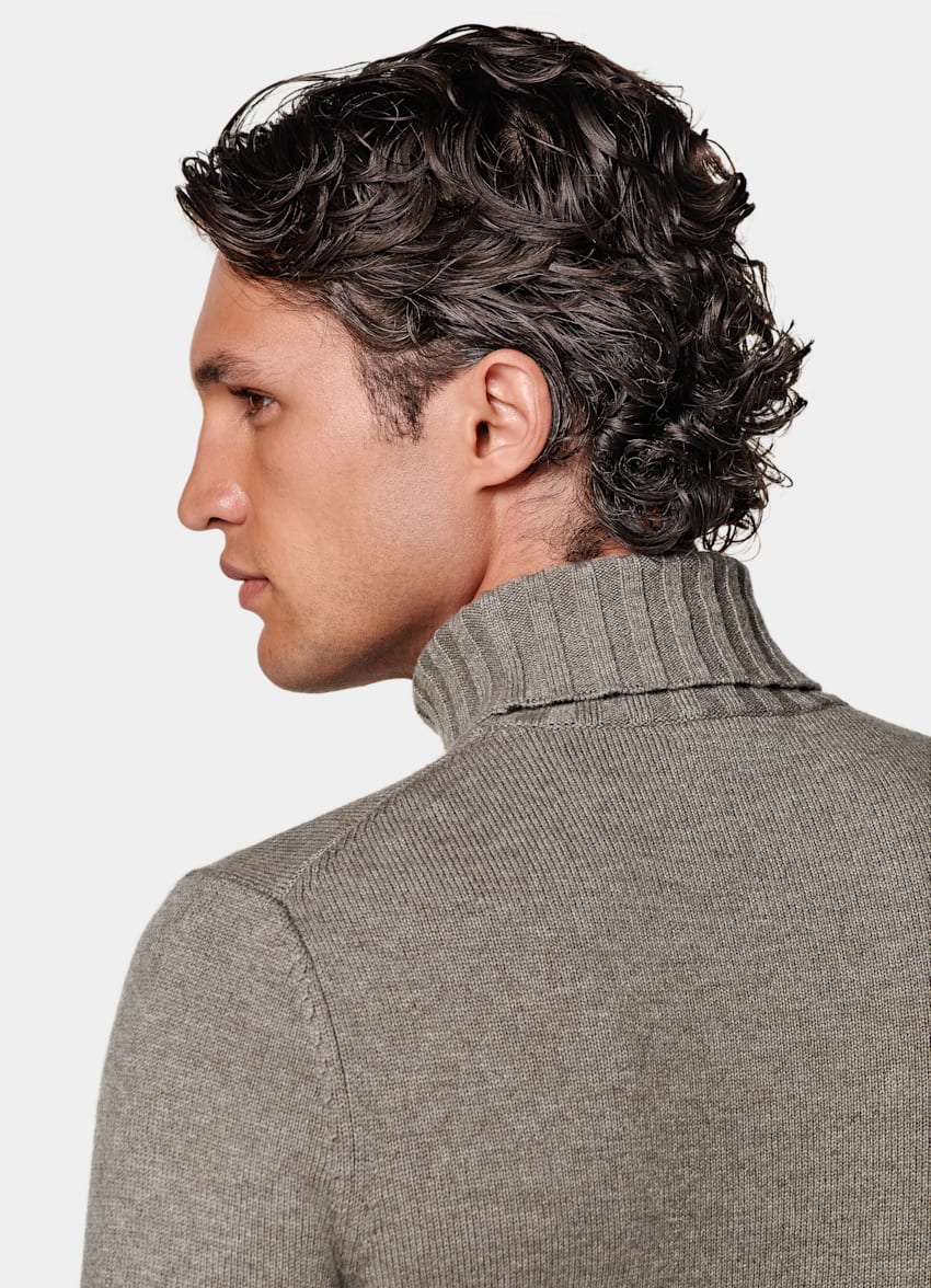 Taupe Turtleneck