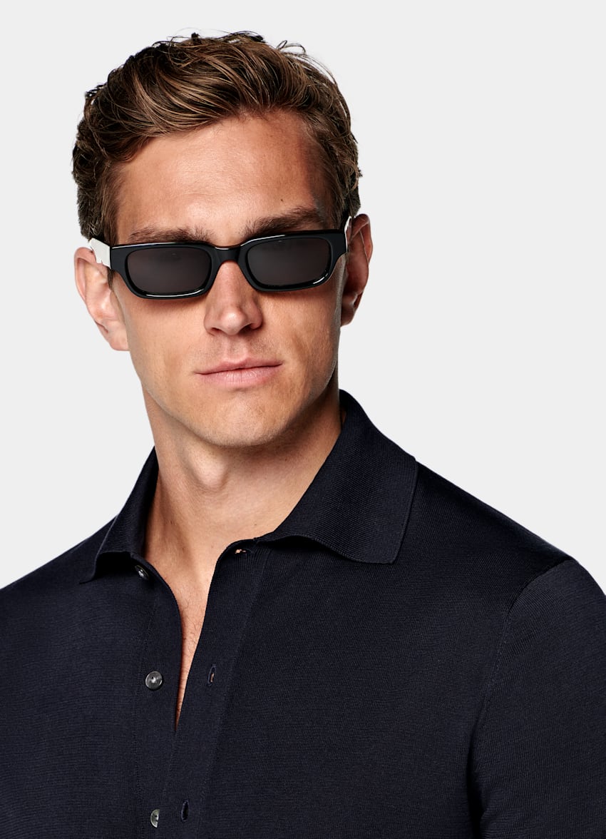 Navy Polo Cardigan