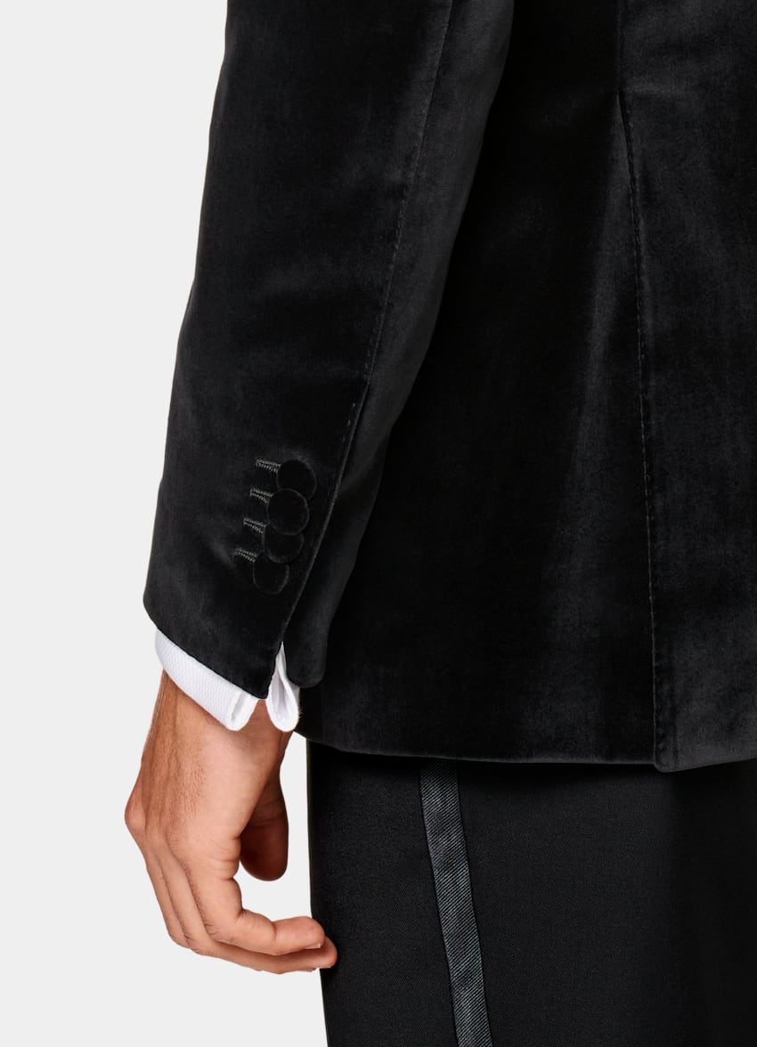 Black Tailored Fit Lazio Dinner Jacket