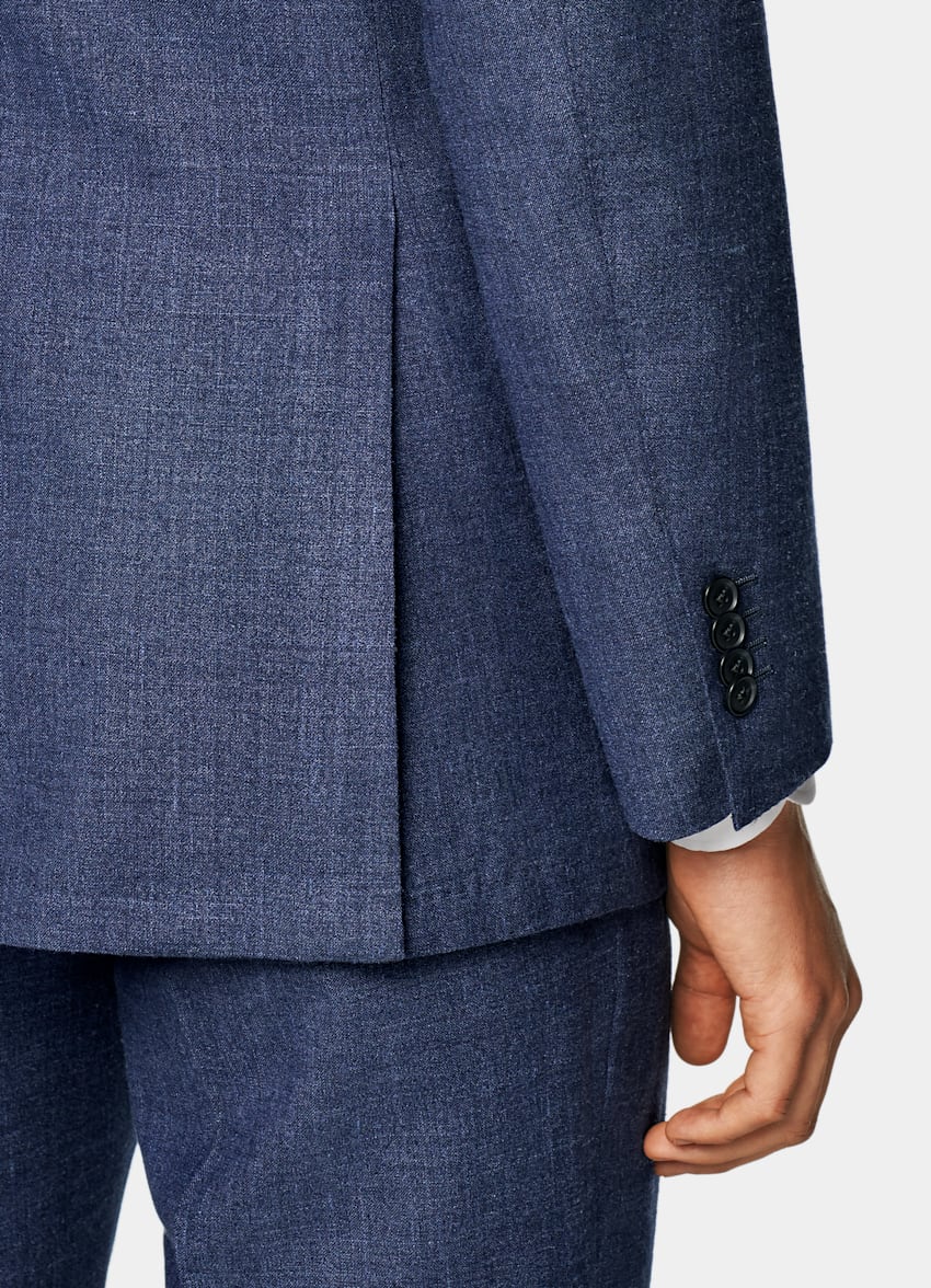 Mid Blue Tailored Fit Havana Suit