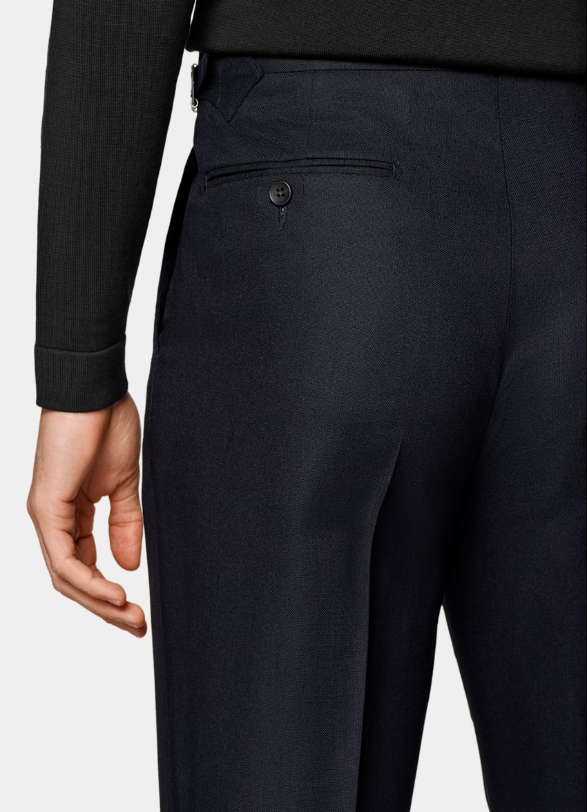 Navy Slim Leg Tapered Pants