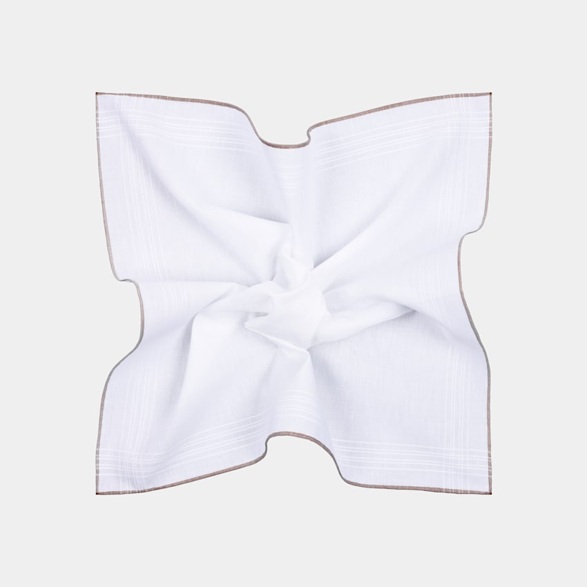 White Pocket Square