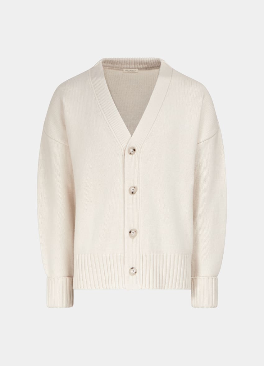 Off-White Merino Oversized Cardigan