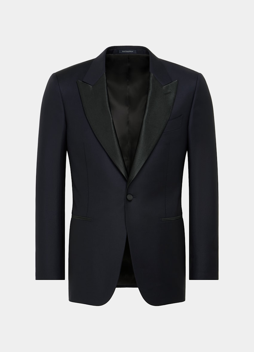 Navy Three-Piece Tailored Fit Lazio Tuxedo