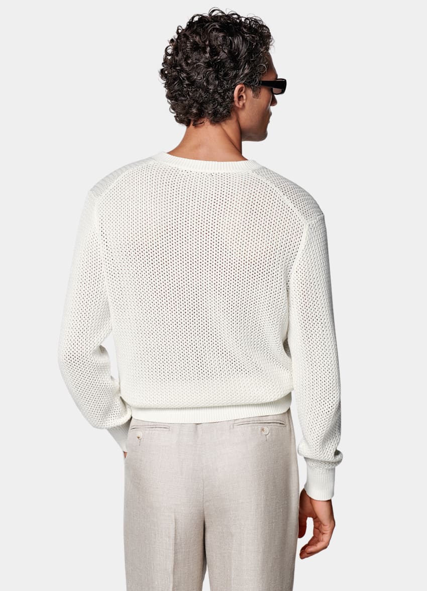 Off-White Crochet V-Neck