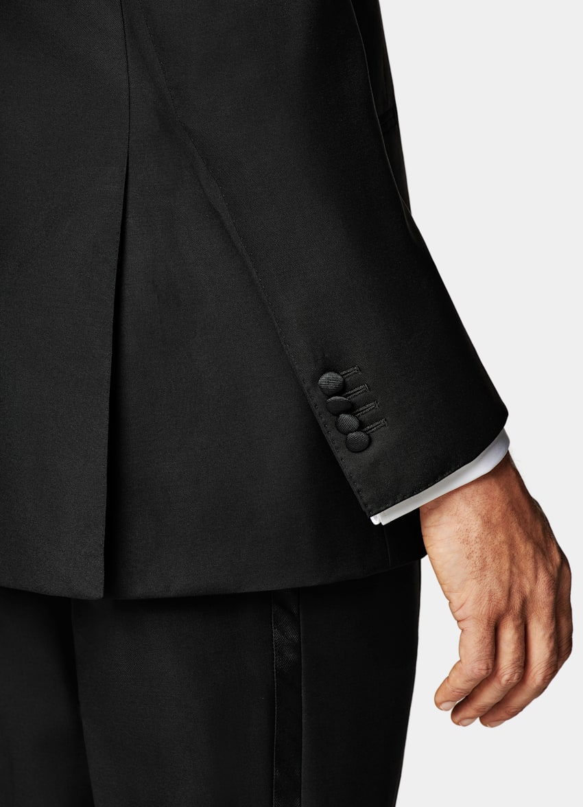 Black Tailored Fit Lazio Tuxedo