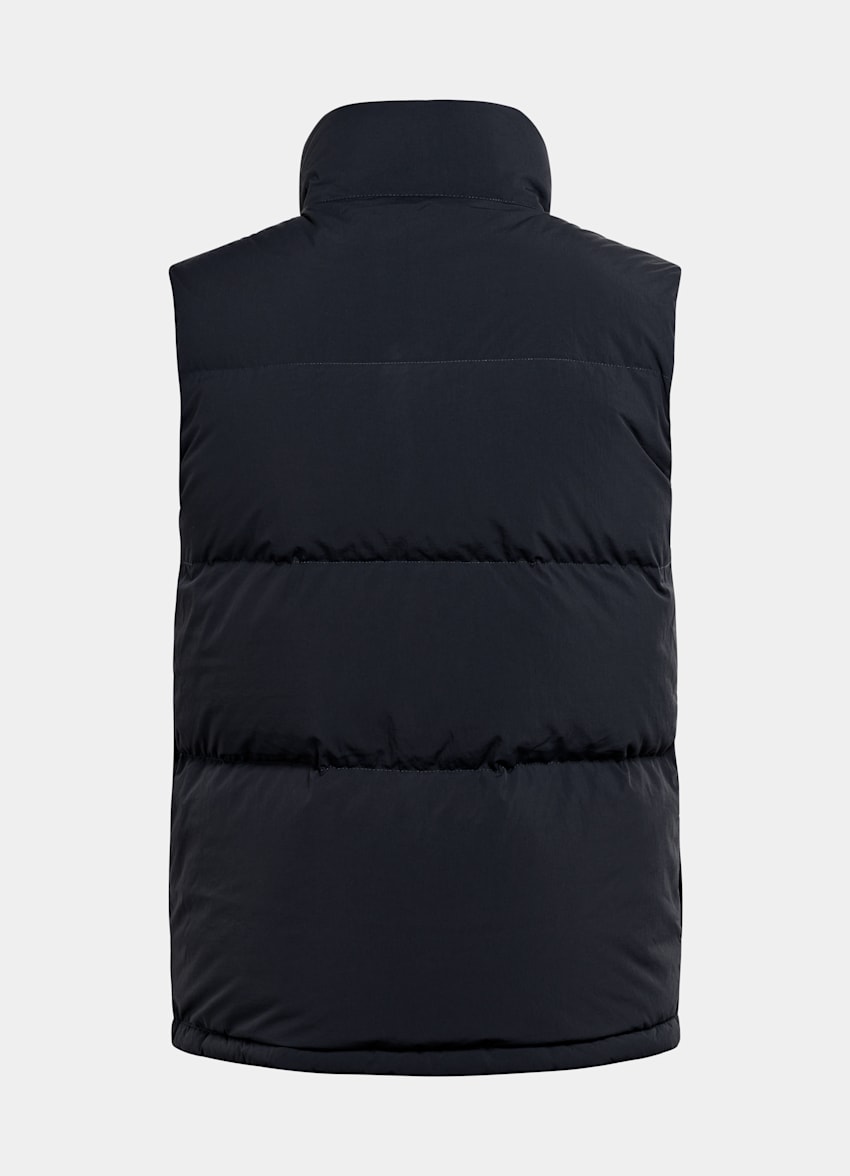 Navy Padded Zip Vest