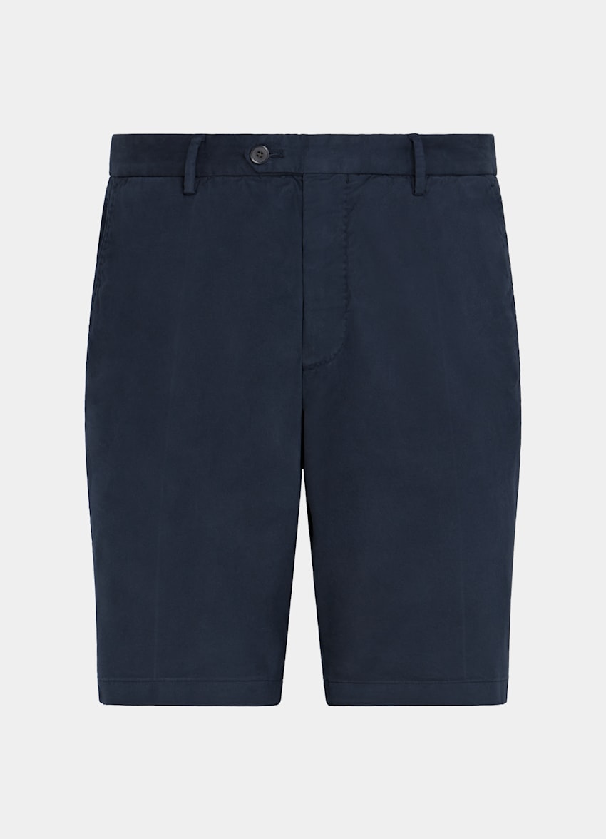 Navy Slim Leg Shorts