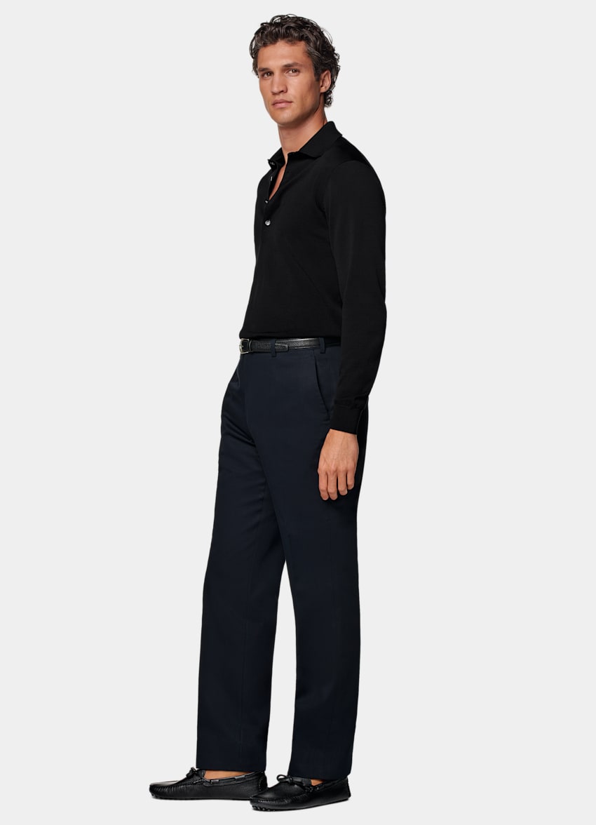 Navy Straight Leg Pants
