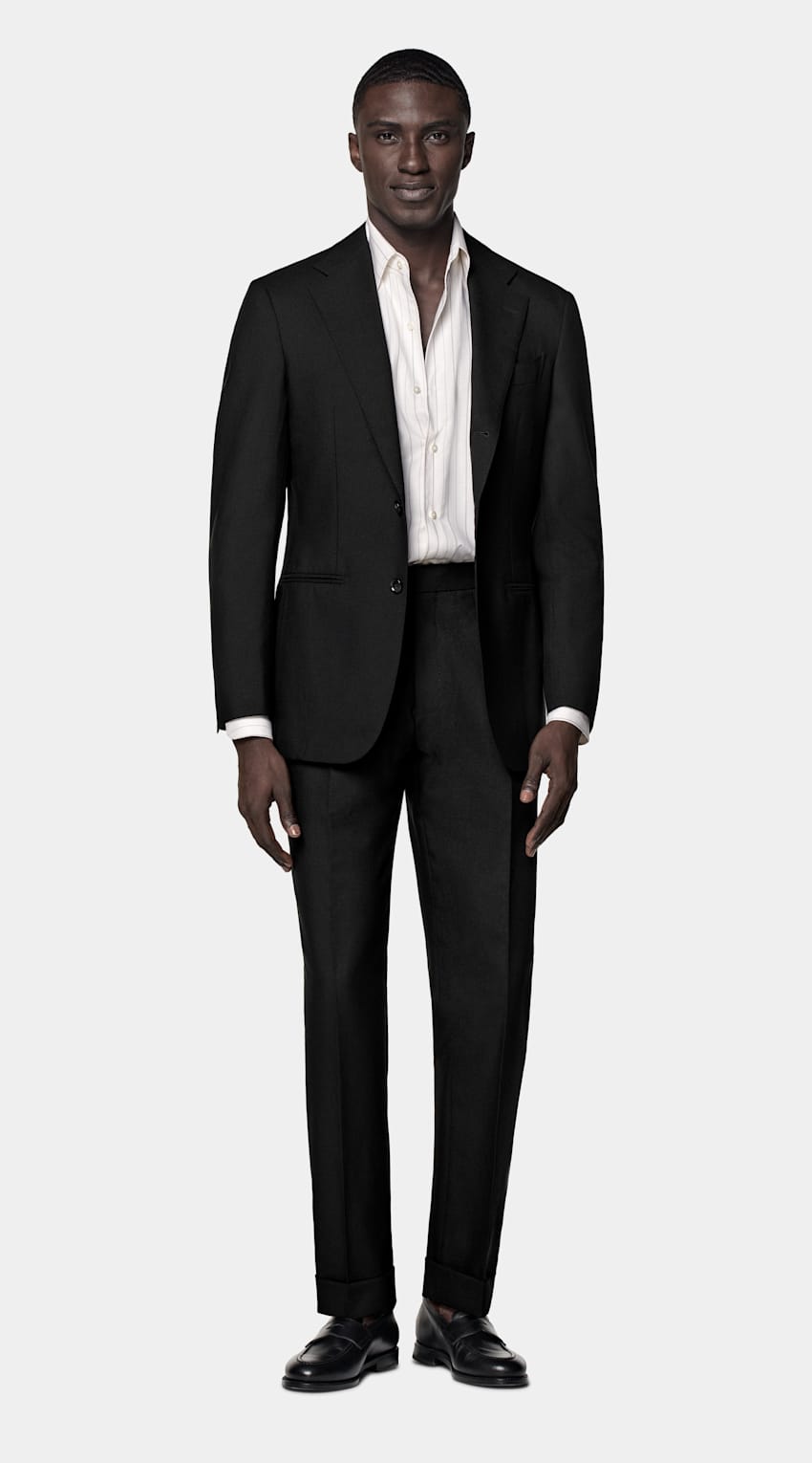 Black Tailored Fit Havana Suit