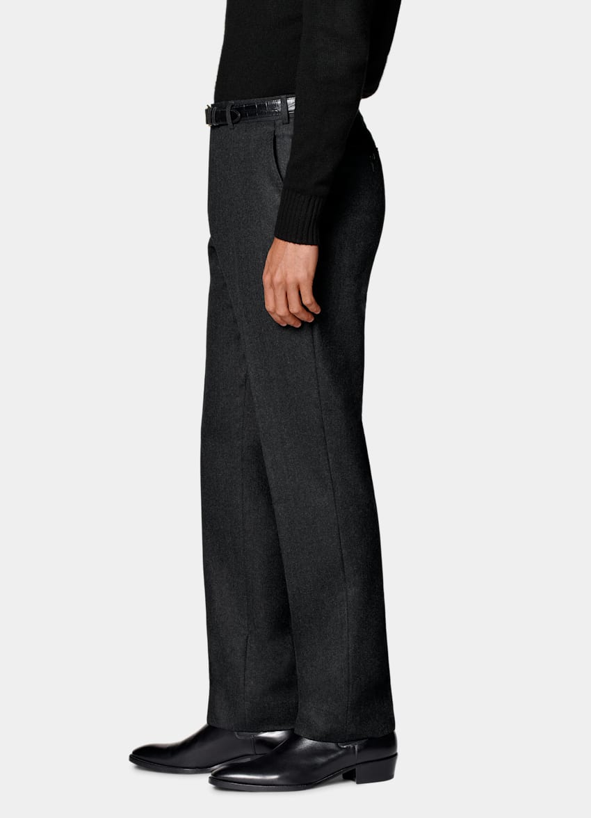 Dark Grey Straight Leg Pants