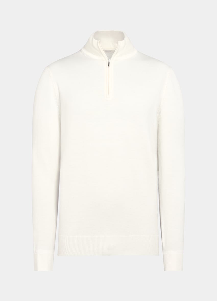 Off-White Merino Half Zip