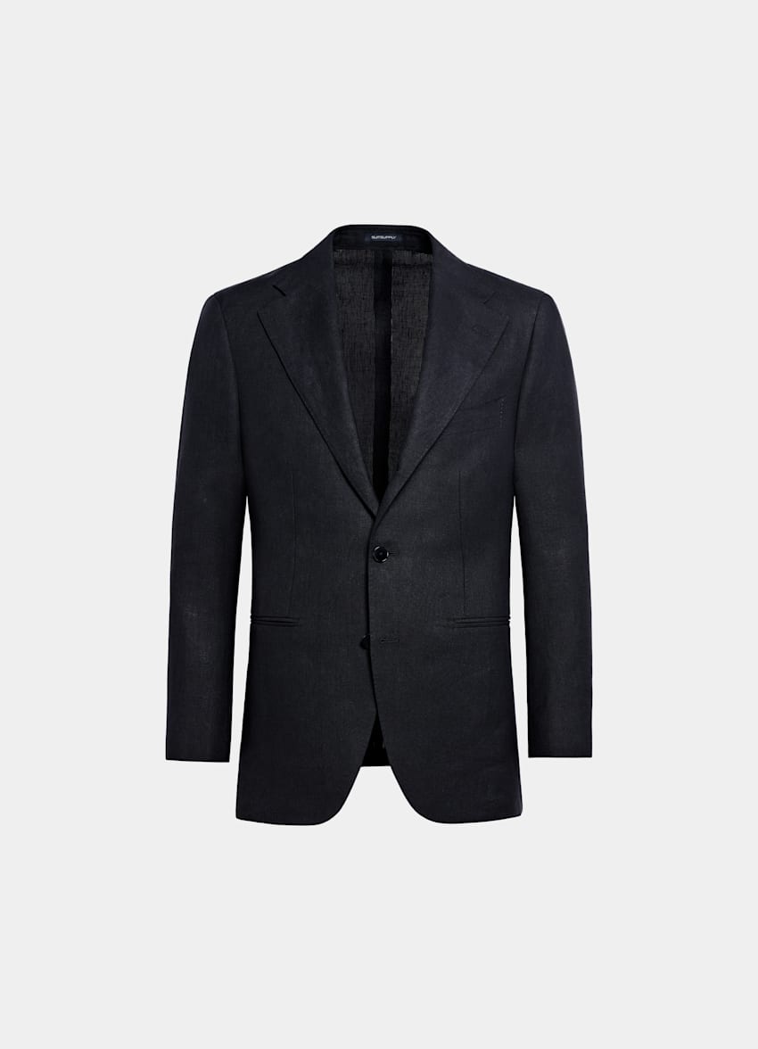 Black Relaxed Fit Roma Suit