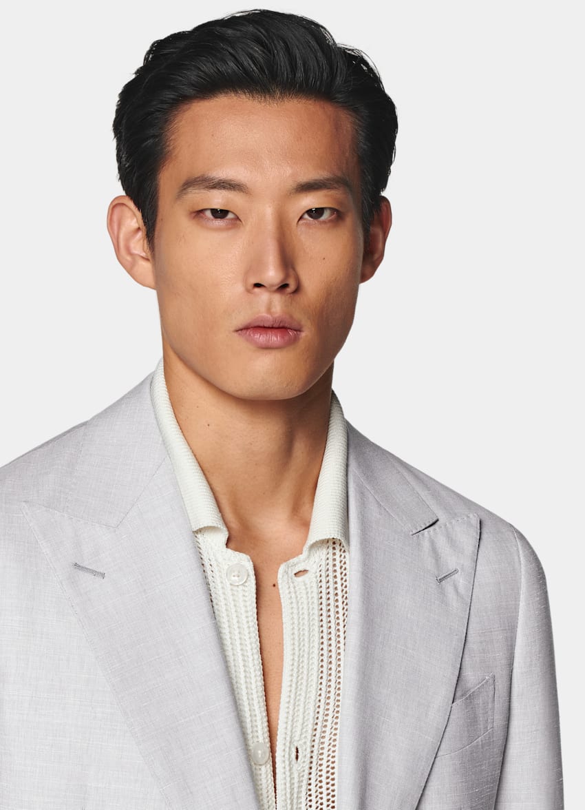 Light Grey Tailored Fit Havana Suit