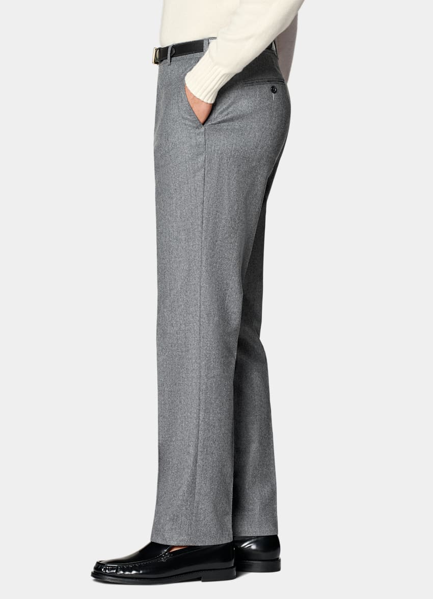 Mid Grey Straight Leg Pants