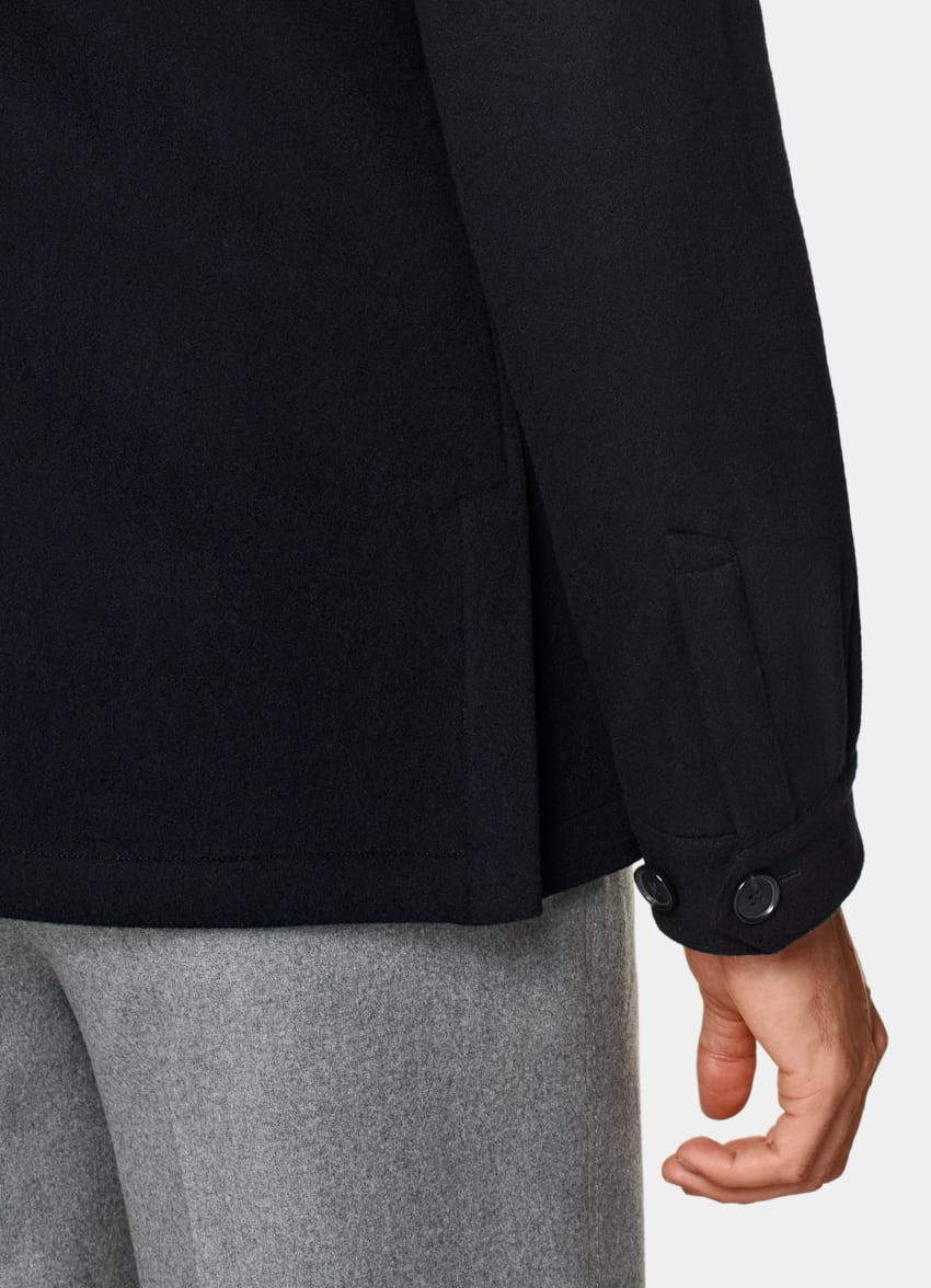 Navy Relaxed Fit Shirt-Jacket