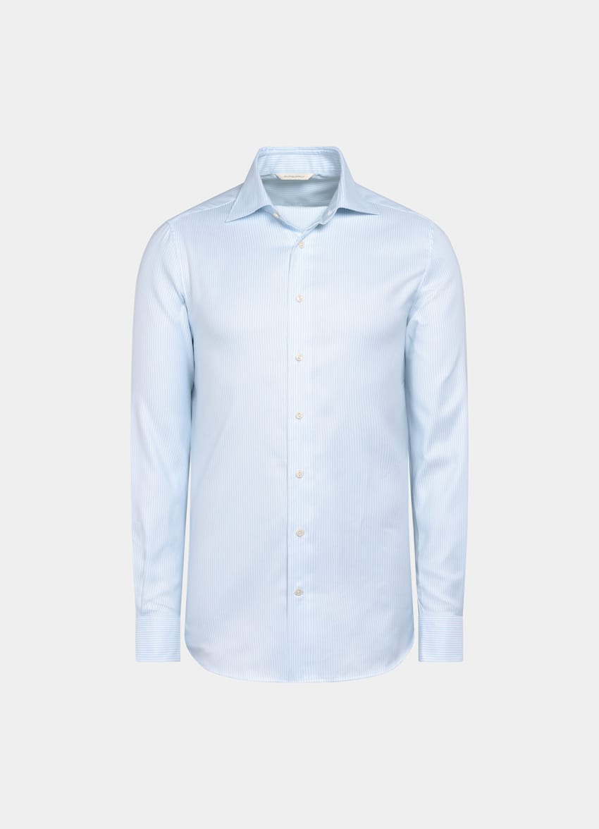 Light Blue Twill Tailored Fit Shirt