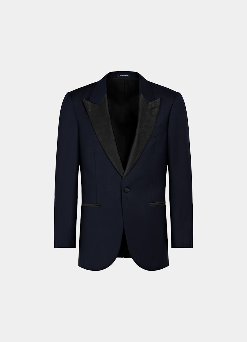 Navy Tailored Fit Lazio Dinner Jacket